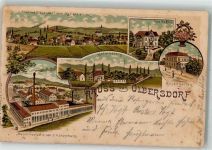 02785 O8809 Olbersdorf 1899 Lithographie Maschinenfabrik Gruschwitz Kaltenstein Villa Wagner Rosengarten