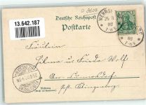 02689 O8608 Wehrsdorf 1902 Lithographie Gasthaus & Materialwarenhandlung Hensel