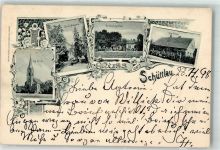 Schüttlau Zuchlow 1898 - Gasthaus zur Post Ev. Kirche