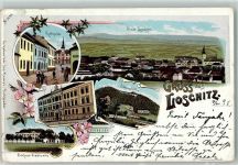 Mohelnice Müglitz 1899 Lithographie Loschitz Ort lt. Recherche Rathaus