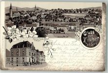 57548 W5242 Kirchen Sieg 1904 Lithographie Hotel zur Traube