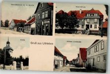 99765 O5501 Uthleben 1917 - Kirche Neue Schule Geschäftshaus Bonfils Mittlere Dorfstraße