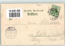 37139 W3404 Adelebsen 1904 Gebrauchsspuren Lithographie Schloß und Rittergut Adelebsen