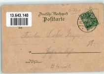 04746 O7301 Aschershain 1908 Gebrauchsspuren Lithographie Gasthaus Einriß