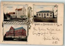 02730 O8705 Ebersbach , Sachs 1900 - Hainschule Kgl. Amtsgericht Turnhalle