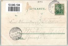 31848 W3252 Eimbeckhausen 1900 Gebrauchsspuren Lithographie Gasthaus Sporleder Forsthaus Nemschausen Herrschaftl. Schloß