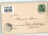 31535 W3071 Schneeren 1907 Lithographie Gasthaus Asche I. und II. Schule Kirche Stauchung