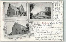 29348 W3106 Eschede 1910 - Post Bahnhof Gasthaus Mertens
