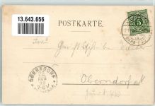 88512 W7947 Mengen , Württ 1899 Lithographie Bahnpost K. Würt 21.8.99 282 Hotel Baier Bahnhof u. Gasthaus Spital