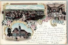 48599 W4432 Gronau Westf. 1898 Lithographie Hotel zum Engel