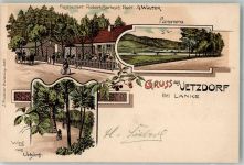 16348 O1292 Wandlitz Lithographie Uetzdorf Gasthaus Robert Bartusch Fahrrad