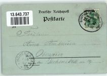99444 O5301 Neusaalborn 1902 Lithographie Bahnpost Bad Berka Blankenhain Zug 2 4.6.02