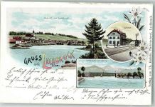 86983 W8923 Lechbruck 1900 Lithographie Bahnhof