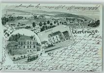 58553 W5884 Oberbrügge 1901 Lithographie Hotel Süderland Bahnhof Eisenbahn