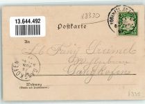 84307 W8330 Eggenfelden 1899 Lithographie Knabenschule Bahnhofstraße Landshuterstraße