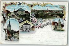 26655 W2910 Westerstede 1900 Lithographie Hotel Busch Peterstraße Kriegerdenkmal