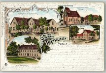 29339 W3101 Wathlingen 1899 Lithographie Gut Wathlingen Gasthaus Riefenberg Molkerei