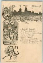 W5000 Köln, unsortiert Kölner Carneval 1912 C.C.G. Prinzen-Garde Siegel Karneval 1912 Lithographie