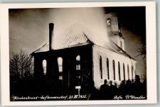 02782 O8812 Seifhennersdorf 1935 Foto AK Brand der Kirche Brandnacht 23. März 1935