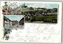 4391 Waldhausen im Strudengau 1900 Lithographie Marktplatz