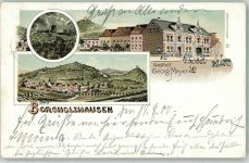 33829 W4807 Borgholzhausen 1900 Lithographie Gasthaus Meyer Burg Ravensberg