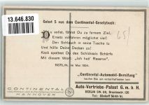 W3000 Hannover Auto Continental Gesetzbuch Continental 1924