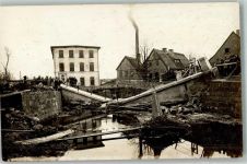 02782 O8812 Seifhennersdorf Foto AK Eingestürzte Brücke Ort lt. Fotograf