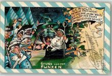 W5000 Köln, unsortiert Kölner Carneval Gruss von den Funken Humor Karneval 1903 Lithographie