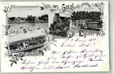 Preußisch Eylau Bagrationowsk 1899 Lithographie Ev. Kirche Schule Stadtbahnhof Riesenburger Straße Kaserne