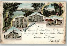 Graudenz Grudziadz 1899 Lithographie Gasthaus Der Gesellige Offiziers-Casino Königlicher Hof