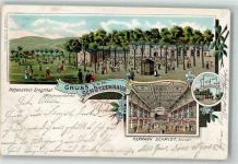09337 O9270 Hohenstein-Ernstthal 1901 Lithographie Gasthaus Etablissement Schützenhaus Gartenwirtschaft Ballsaal