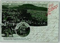 69198 W6905 Altenbach , Baden 1901 Lithographie Gasthaus zum Adler Gedichtvers Mondschein