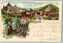 Albendorf Wambierzyce 1902 Lithographie Calvarienberg Ursprung vom Marienbild