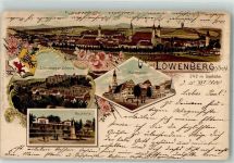 Löwenberg Lwówek 1900 Lithographie Marktplatz Buchholz