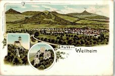 73235 W7315 Weilheim an der Teck Lithographie Reusenstein Teck Limburg Breitenstein
