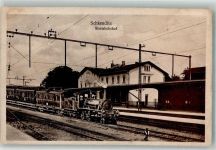 04435 O7144 Schkeuditz Foto AK Staatsbahnhof Dampfzug