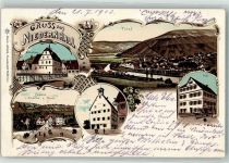 74676 W7119 Niedernhall 1903 Lithographie Götzenhaus Post Fabrik Schaufler u. Wulf Rathaus