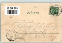 51427 W5060 Bergisch Gladbach 1897 Lithographie Zwerge Hotel van Haaren Kath. Kirche Bahnhof Roscher's Ecke