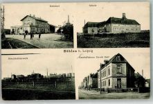 04564 O7202 Böhlen b Leipzig - Braunkohlewerk Geschäftshaus Kerl Bahnhof Schulhaus