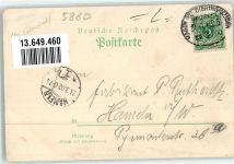 58507 W5880 Brügge , Westf 1900 Lithographie Gasthaus zur Post Bahnhof Bahnpost Hagen-Diringhausen Zg. 025