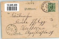 73066 W7336 Uhingen 1899 Lithographie Schloß Filseck Bahnhof Bleicherei-Färberei und Apperatur-Anstalt