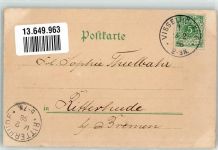 27374 W2722 Visselhövede 1898 Lithographie Dorfstraße Ackerfeld Pferdepflug
