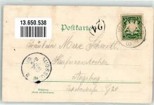 86650 W8853 Wemding 1900 Gebrauchsspuren Lithographie Wildbad Wemding