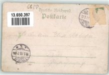 66557 W6688 Illingen , Saar 1906 Gebrauchsspuren Lithographie Kirche Burgruine