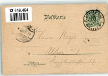 73235 W7315 Weilheim an der Teck 1901 Lithographie Mech. Buntweberei Teckturm Limburg Breitenstein