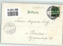 Strehlen Strzelin 1898 Lithographie Kaiserl. Postamt Königl. Gymnasium