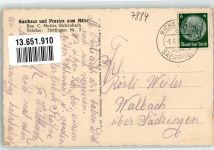 79736 W7884 Rickenbach , Hotzenw Foto AK Gasthaus zum Adler Saal Festtafel