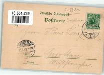 Lipce Lindenbusch 1899 Lithographie Kapelle Schloss