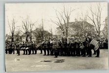 W8960 Kempten Allgäu Militärkapelle in Uniform Ort lt. Fotograf Hauck Wehrmacht WK II Foto AK