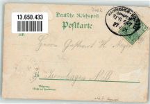 30900 W3002 Bissendorf , Han 1901 Gebrauchsspuren Lithographie Bahnhof Gasthaus Gödecke Gastube Bahnpost Hannover-Soltau Zg. 487 Erh. II-Eckmangel